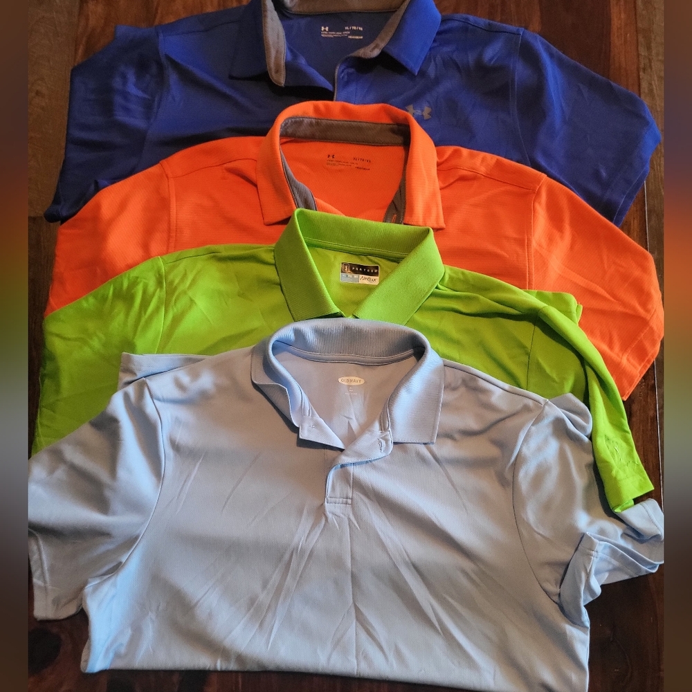 A LOT OF 4 MEN'S SHORT SLEEVED SHIRTS SZ XL ALL EXCELLENT CONDITION
